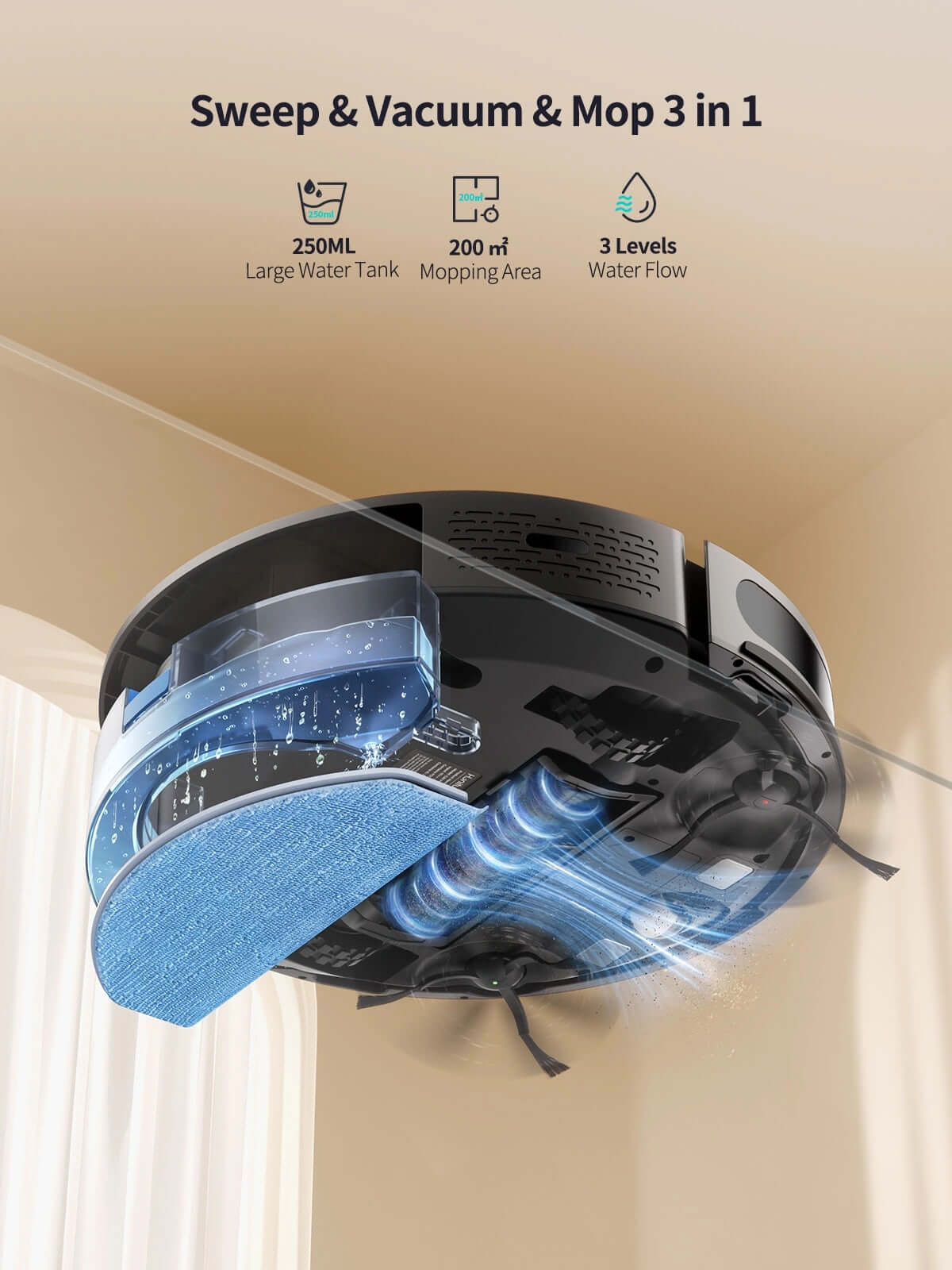 Honiture G20 Pro 4500Pa Cyclone Suction Enhanced Navigation and Obstacle Robot Vacuum