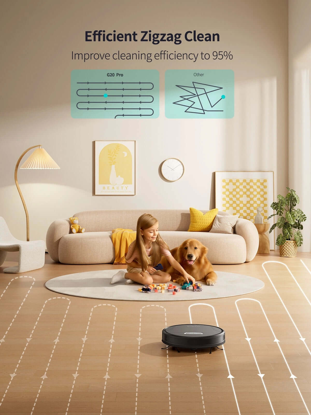 Honiture G20 Pro 4500Pa Cyclone Suction Enhanced Navigation and Obstacle Robot Vacuum