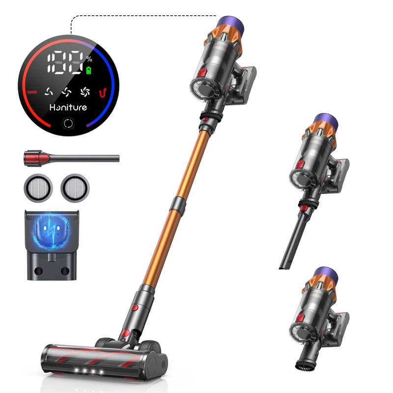 Honiture X7 LED Touch Screen 550W/45Kpa Suction Cordless Vacuum Cleaner