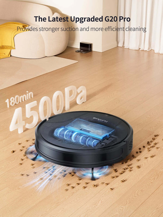 Honiture G20 Pro 4500Pa Cyclone Suction Enhanced Navigation and Obstacle Robot Vacuum