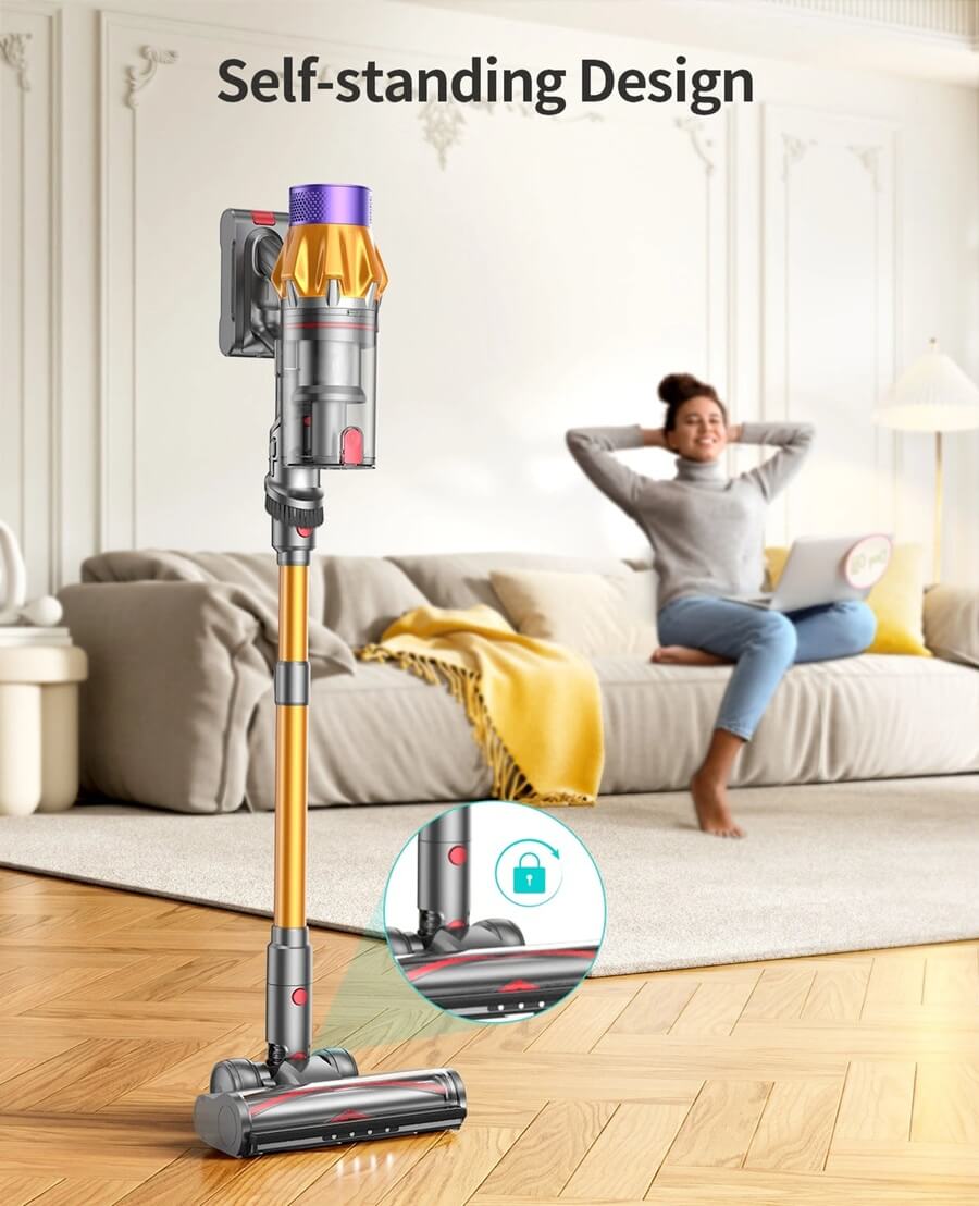 Honiture X7 LED Touch Screen 550W/45Kpa Suction Cordless Vacuum Cleaner
